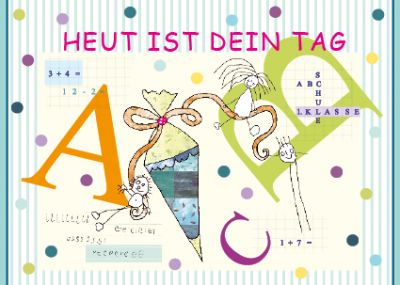 Postkarte Schultag von Lütt Stina