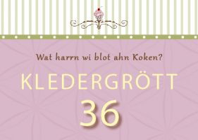 Plattdeutsche Postkarte Kledergrött 36  von Lütt Stina