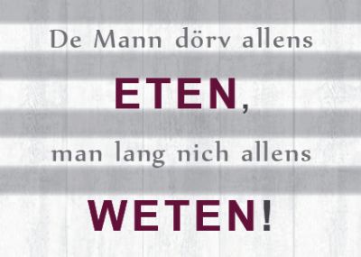 Plattdeutsche Postkarte Een Mann von Lütt Stina