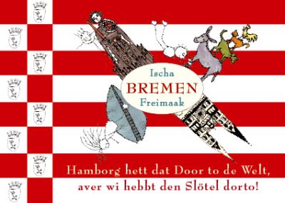 Plattdeutsche Postkarte Bremen von Lütt Stina